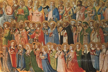 クリスチャン・イエス Painting - 天国の法廷で栄光を受けたキリスト 宗教フラ・アンジェリコ